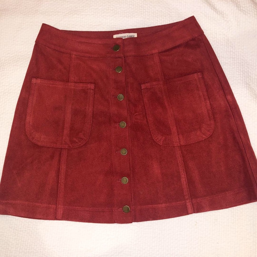 Suede skirt!
